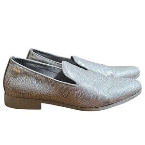 Uubaris Silver Faux Snake Loafers Slip On Dress Tuxedo Shoes Going‎ Out Mens 13